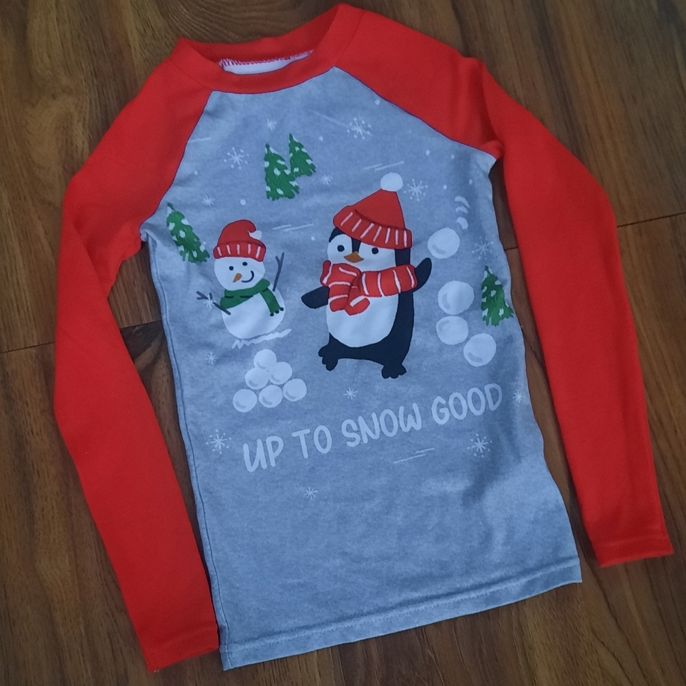 🍀3/15 Christmas Boy's Long Sleeve Pajama Shirt